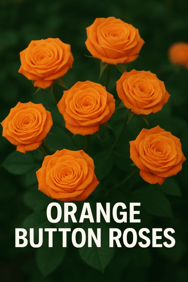 Orange Button Roses